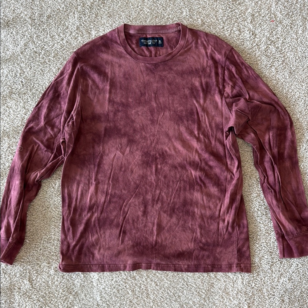 Abercrombie & Fitch Burgundy Long Sleeve Tee